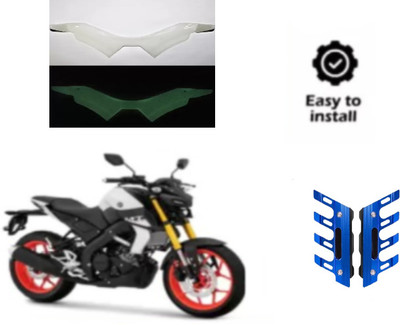 Gogna Mart CNC Shocker Protector Front Fender Slider Guard blue M15, winglet radium Bike Fairing Kit