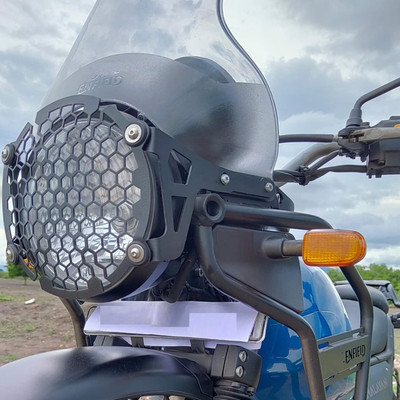 Vagary Headlight Grill For Royal Enfield Hunter 350 Bike Headlight Grill(Black)