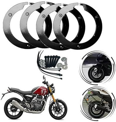 eXarioGadget 17 inch 4pc Whel Cover for Triumph Speed 400 (ABS Plastic) Black Bike Fairing Kit