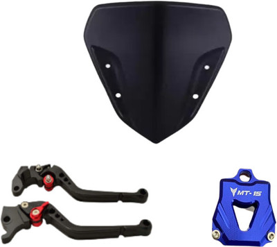 Gogna Mart MT15 Windscreen Wind Deflector Short Visor ,l ever and key cover Bike Fairing Kit