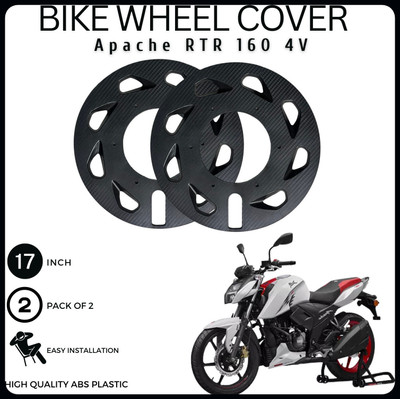 SRPHERE Carbon Design Front/Rear Pro Disc Wheel Cover 17 Inch For Apache RTR 160 4V-n Bike Fairing Kit