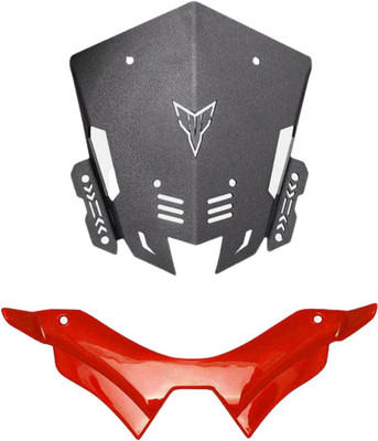 Gogna Mart mt 15 cnc metal visor and mt 15 winglet red Bike Fairing Kit
