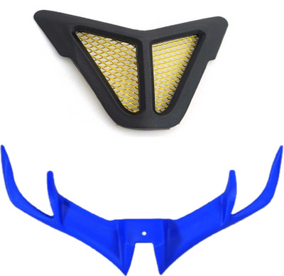 Gogna Mart nose grill yellow jali + v3 winglet blue Bike Fairing Kit