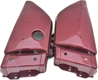 MJAuto Side Panel (Cherry/Maroon color) with rubber fitting compatible Yamaha RX100 Bike Fairing Kit