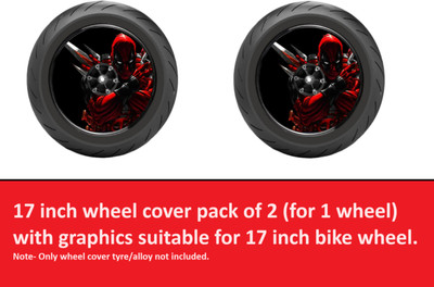 acube mart Acrylic WHEEL DISC cover for 17inch wheel, with dead pool graphics Bike Fairing Kit