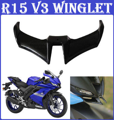 HALLOWS Winglet For small R15 V3_(Black) Bike Fairing Kit