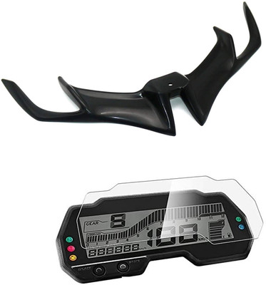 Vagary Combo of Black Winglet with Screen Guard of Yamaha R15 V3 Bike Fairing Kit