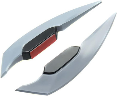 Campark 2 Pcs Motorcycle Winglets Front Side Spoiler Aerodynamic Wing Kit Grey Bike Fairing Kit