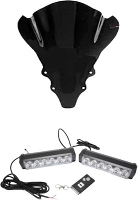 Gogna Mart R15 V1 Visor and V2 Visor Racing Windscreen Windshield Visor , led fog llamp Bike Fairing Kit