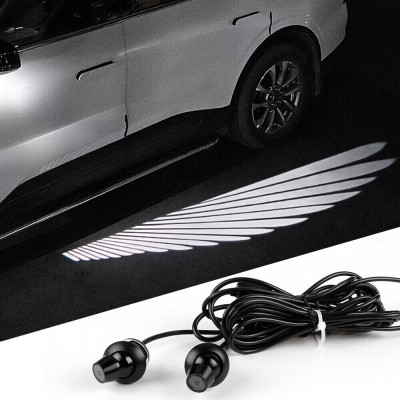 ABB Wing Projector/Shadow Light/Ghost LED Light Universal Forl Cars & Bike Car Fancy Lights(White)