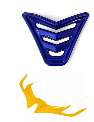 acube mart Nose Grill For Yamaha R15 V3 shine blue + R15 V3 winglet yellow Bike Fairing Kit
