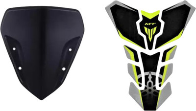 Gogna Mart YAMAHA mt 15 visor and mt 15 tank pad green bike Bike Fairing Kit