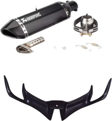Gogna Mart exhaust Universal For Bike Universal For Bike Slip-on Exhaust , v3 winglet black Bike Fairing Kit