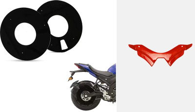 acube mart MT 15 WINGLET RED with Acrylic WHEEL DISC cover for 17inch wheel, black 17A-1 Bike Fairing Kit