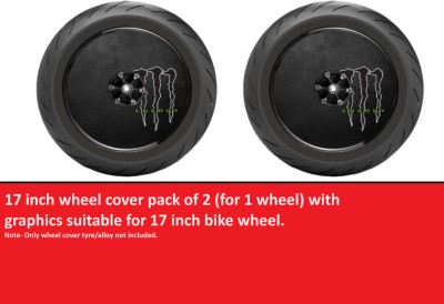 acube mart Acrylic WHEEL DISC cover for 17inch wheel, with monster-27 graphics cover Bike Fairing Kit