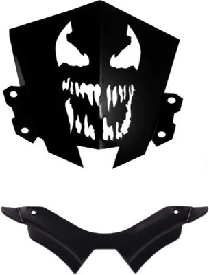 Gogna Mart mt cnc metal monster visor and mt winglet black Bike Fairing Kit