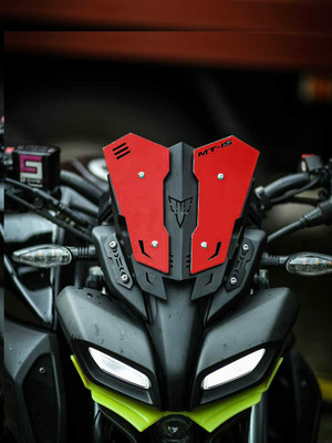Auto MT RED Metal Visor MT15 Windscreen Wind Deflector Short Visor Yamaha MT15 MT-15 Bike Fairing Kit