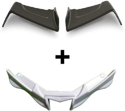 VermsBikers R15 V4/ R15M Bike Winglet (Grey)+bike side wings winglet black for all bikes Bike Fairing Kit