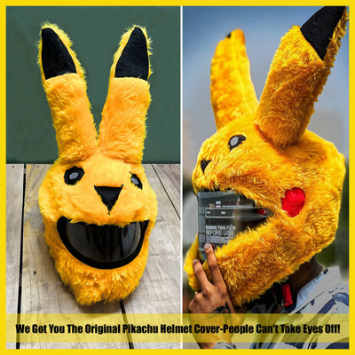 SRPHERE Helmet Cover for Motorcycle pikachu Helmet Cover for Full Helmet Bike Fairing Kit