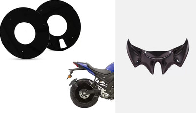 acube mart pulsar 220 winglet with Acrylic WHEEL DISC cover for 17inch wheel, black 17A-1 Bike Fairing Kit