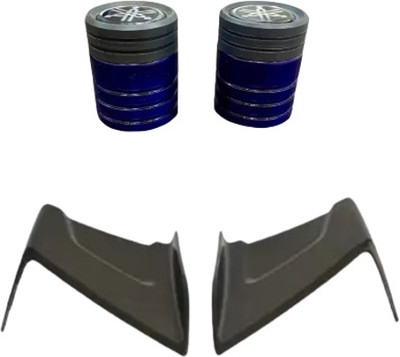 Gogna Mart Wheel Slider for R15V3/V4/M/FZ25/MT-15 blue +bike wings Winglet black Bike Fairing Kit