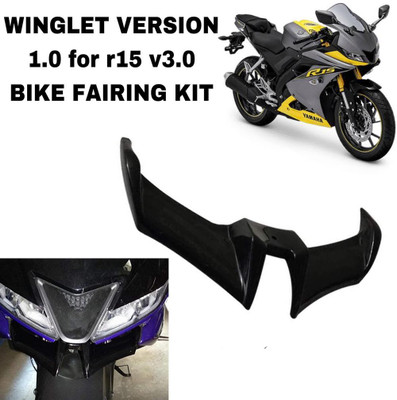 SHOWRIDE NEW PREMIUM ORIGINAL FITTING WINGLET FOR R15 V4 BALCK Bike Fairing Kit