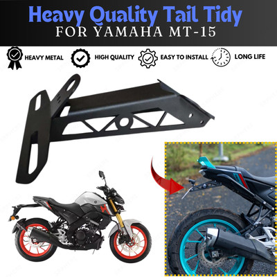 SRPHERE MT2 GOOD QUALITY MT 15 RACING TAIL TIDY WITH KEY HOLE CAP Bike Number Plate(Aluminium 12 cm  x  8 cm)