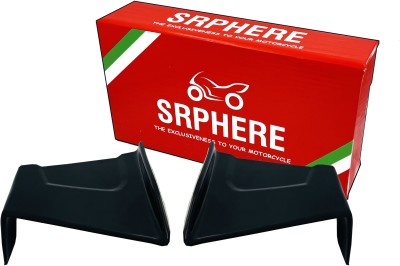 SRPHERE 1 Set Motorcycle Black Fiber Winglet Side Spoiler Air Deflector Wing Kit Bike Fairing Kit