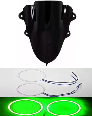 Gogna Mart r15 v3 double bubble visor and ring light green Bike Fairing Kit