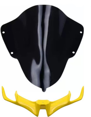 Gogna Mart r15 v3 visor black with v3 winglet yellow Bike Fairing Kit