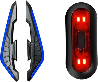 Gogna Mart 2pcs Universal Motorcycle Winglet Red & Helmet Blinker Universal For all Bike Fairing Kit