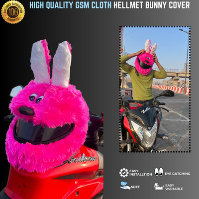 SRPHERE Pink -Bunny Helmet Cover for Riders | Motorcycle Funny Helmet Cover Bike Fairing Kit