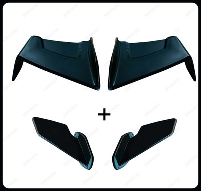 ENEMYT All Street Bikes Combo Side Wings Black-new166 Bike Fairing Kit