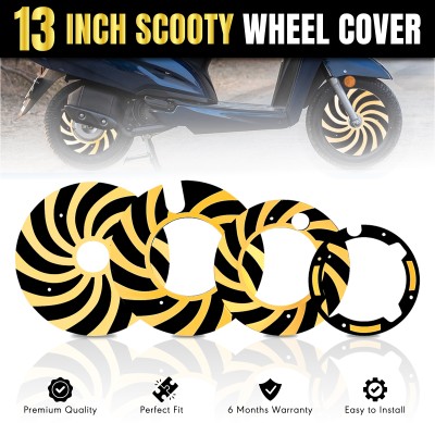 OBEROI'S TRADERS Premium Universal Front/Rear 13 Inch Pro Disc Acrylic Wheel Cover For All Scooty Bike Fairing Kit