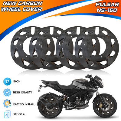 Atoray New Carbon Pattern Pro Disc Wheel Cover 17 inch Set of 4 For Bajaj Pulsar NS 160 Bike Fairing Kit