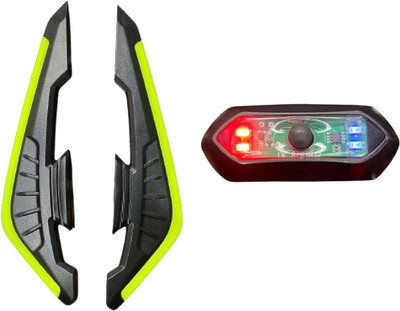 Gogna Mart Helmet light Cops & Aerodynamic wings Neon universal for bikes, car & helmet Bike Fairing Kit
