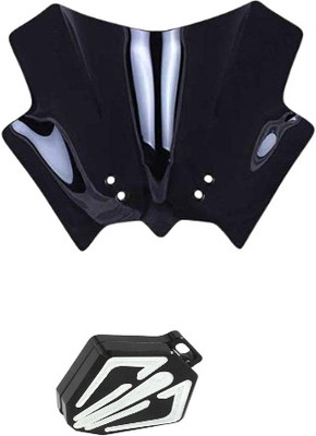 Gogna Mart KTM Visor for Duke 200 and Duke 390, key cover black Bike Fairing Kit