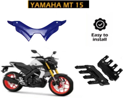 Gogna Mart CNC Shocker Protector Front Fender Slider Guard for mt 15 and winglet blue Bike Fairing Kit