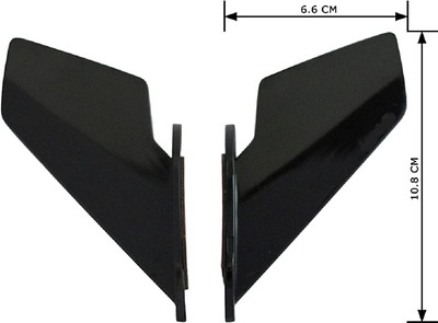 Gogna Mart Winglet Canard Side Wings for All Street Bikes and Sporty Scooters Bike Fairing Kit
