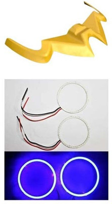 way2gmart Bajaj Pulsar Rs200 winglet (Yellow) with RS 200 ring light /DEMON / Angle eyes Bike Fairing Kit