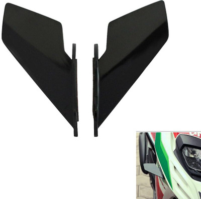 VermsBikers Universal Small Wings winglet Black Bike Fairing Kit