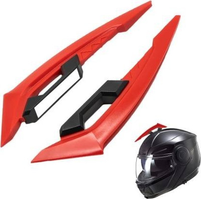 way2gmart Red Wing Side Helmet Spoiler Aerodynamic Wing Dynamic Helmet Accessories Bike Fairing Kit