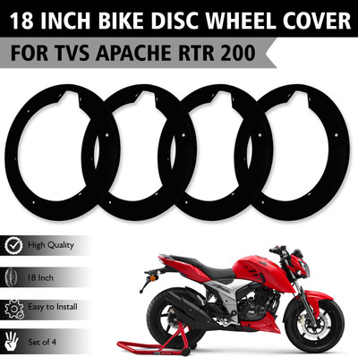 Otoroys New Embossed Pattern 18 inch ABS Plastic Wheel Cover 4pc For TVS_APACHE_RTR200 Bike Fairing Kit