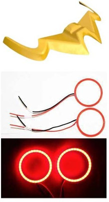 way2gmart Bajaj Pulsar Rs200 winglet (Yellow) with RS 200 ring light / Angle eyes Bike Fairing Kit