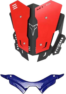 Gogna Mart mt 15 CNC short double color visor black/red Bike and mt 15 winglet blue Bike Fairing Kit