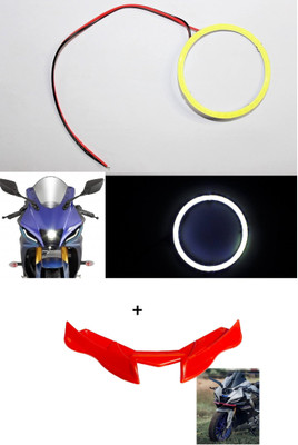 VermsBikers R15v4/M Winglet Red+R15V4/M ring light white 1pc Bike Fairing Kit