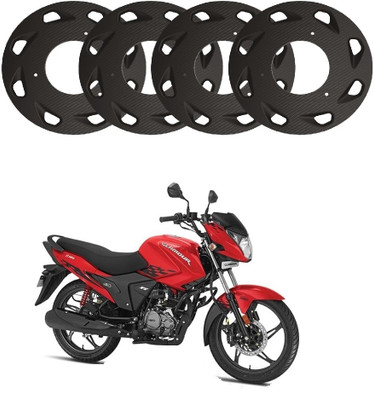 Sunriders Carbon Pattern Wind Design Pro Disc Wheel Cover 18 Inch 4 pc For Hero Glamour Bike Fairing Kit