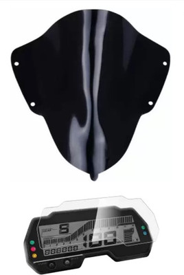 Gogna Mart R15 V3 VISOR and Glass Screen Protector For Yamaha R15 V3/ MT 15 Bike Fairing Kit