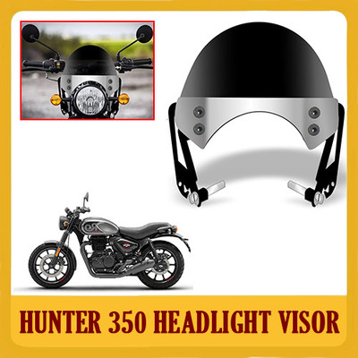 DAZZRIDE DZRD03 RE Hunter 350 Unbreakable Headlight Visor | Windshield |Wind Deflector Bike Fairing Kit
