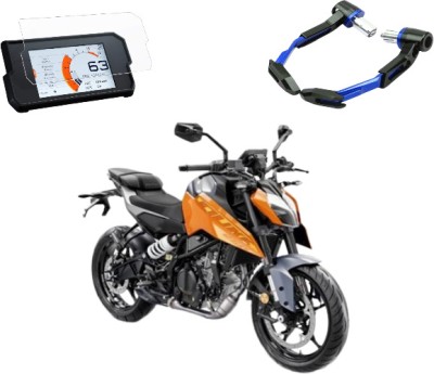 Gogna Mart KTM Duke 390 screen guard and lever protector blue Bike Fairing Kit